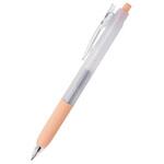PNC-BOW-STD-P 【名入れ】バインダークリップ付き スタンダード(透明ピンク) ボールペン 0.5mm 300本入り  業務用 ビジネス オフィス用品 備品 黒インク なめらかインクボールペン ノック式 ノベルティ 販促品 ジャストコーポレーション
