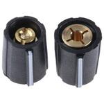 SP111 125 BLACK ノブ 3.175mm 直径：11.5mm 溝付き 1袋 10個入 Sifam
