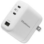 AC充電器 USBA+C2 PD45W カシムラ
