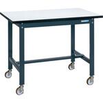 軽量実験用作業台 ダークグレー(KHM/耐荷重350kg/実験用メラミン天板/キャスター付) サカエ