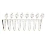BMSC0200275 UltraFlux I 8-Strip Tubes with Individually-Attached Flat Caps， Clear BMSC0200275シリーズ ビーエム機器