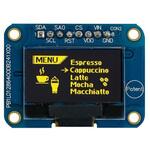 MDOB128064V1V-YI 0.96インチ パッシブマトリクス 有機EL ディスプレイ 黄 128 x 64 COB MIDAS