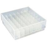 BMSC0200556 49-place Freezer Rack w/ lid， slotted base， Clear BMSC0200556シリーズ ビーエム機器