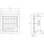 鋼板製グレーチング 四面ツバ〈組構式〉(溜桝用) プレーンタイプ SUC4 四面ツバ(一般型) ニムラ