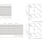 PF-ANV 110-55-3 鋼板製グレーチング かさ上げ式みぞぶた〈国土交通省型〉 ノンスリップタイプ PF-ANV/BNV(スベリ止) ニムラ