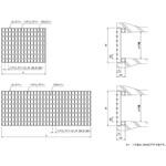 鋼板製グレーチング かさ上げ式みぞぶた〈自由勾配型〉 ノンスリップタイプ FS-AJV/BJV(スベリ止、クロスバーピッチ50) ニムラ