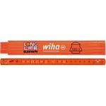 HPZ206LR2G ロングライフ 2m プラスチック折尺 (10折) オレンジ Wiha(ビーハ/ノガ)