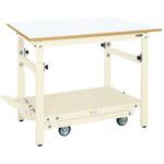軽量ペダル昇降移動式作業台(TKK/耐荷重300kg/サカエリューム天板/H740～1040) サカエ