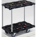 連結型樹脂製台車ビートル 2段式オール自在タイプ(ハンドルなし) TRUSCO