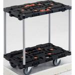 連結型樹脂製台車ビートル 2段式オール自在タイプ(ハンドルなし・とめたろう付) TRUSCO