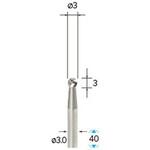 クロスチップブレーカー超硬カッター (軸径3mm) NSK(ナカニシ)