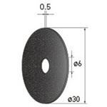 切断砥石ディスク (中心穴径1．8mm・3mm・6mm WA) NSK(ナカニシ)