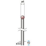 ゴム砥石 ハイパワーポリッシャー ロングシャフト (軸径3mm 球型) NSK(ナカニシ)