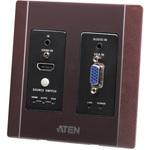 VE2812AUST2 HDMI & VGA HDBaseTトランスミッター(USウォールプレート、POHタイプ、ブラウン) ATEN
