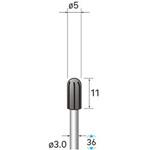 49755 キャップサンダー専用ホルダー (軸径3mm・6mm 円筒先丸型) NSK(ナカニシ)