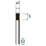 動物毛ブラシ エンド型 ハード 豚毛 ブラック (軸径2．34mm・3mm) NSK(ナカニシ)