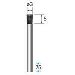 ワイヤーブラシ エンド型 (軸径2．34mm・3mm) NSK(ナカニシ)