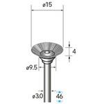 ワイヤーブラシ ベベル型 (軸径3mm) NSK(ナカニシ)