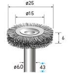 軸付ホイールブラシ (軸径6mm) NSK(ナカニシ)
