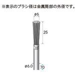 軸付筒型ブラシ (軸径6mm) NSK(ナカニシ)