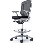 コンテッサセコンダ，固定肘，座クッション，ハイチェア，ポリッシュ，ホワイト，ランバー無ハンガー付 オカムラ(岡村製作所)