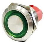 MPS5-1224G-WP LED防水プッシュスイッチ 13A オルタネイト式 緑色 マリンテック