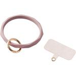 スマホストラップ 手首 ハンド シリコンハンド(ダイヤカット) ストラップシート付 携帯ストラップ &me エレコム