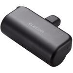 モバイルバッテリー 5000mAh 小型 最大15W 入力(Type-C×1) 入出力コネクター内蔵(Type-C×1) 直挿し エレコム