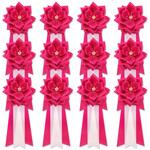 リボン徽章 記章 胸章 中リボンバラ サテン 12個セット YONEOKA RIBBON