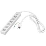 BTSWTJ3625WH 3ピン式電源タップ 集中スイッチ 2重構造 6個口/2.5m ホワイト BUFFALO(バッファロー)