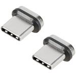 マグネットで簡単ワンタッチ接続 PD60W充電/データ転送対応USB Type-C 変換アダプタ(コネクタ2個セット) OWLTECH(オウルテック)