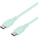 超やわらかで断線に強い 耐屈曲3万回以上 PD60W充電/データ転送USB Type-C to USB Type-C シリコンメッシュケーブル OWLTECH(オウルテック)