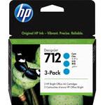 3ED77A HP712インクカートリッジ シアン 29ml×3 HP(日本ヒューレット・パッカード)
