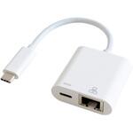 USB Type-C LAN変換アダプター(PD充電対応) ホワイト GOPPA