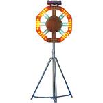 【レンタル】ソーラー式警告灯 SFL600 青緑・橙本体 三脚セット グリーンクロス