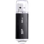 SP064GBUF2U02V1KJP USB2.0フラッシュメモリ Ultima U02 Series 64GB ブラック キャップ ストラップホール付き シリコンパワー(Silicon Power)