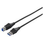 BSUABSU305BK USB3.0 A to B スリムケーブル 0.5m ブラック BUFFALO(バッファロー)