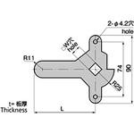 AC-25-H-0 止め金(□12穴) TAKIGEN(タキゲン)