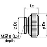 小型ローレットつまみ(M5雌ねじ) TAKIGEN(タキゲン)