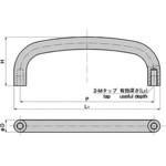 A-1042-C-8R ステンレス 取手(P=60) TAKIGEN(タキゲン)