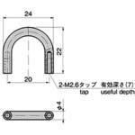 A-1042-C-10R ステンレス 取手(P=20) TAKIGEN(タキゲン)