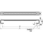 A-1042-D-2 ステンレス 角型取手(P=238) TAKIGEN(タキゲン)