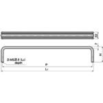 A-1042-E-5 ステンレス 溝付角型取手(P=110) TAKIGEN(タキゲン)