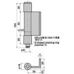 B-522-B(BA-31) L型裏蝶番(3管) TAKIGEN(タキゲン)