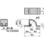 B-1008-12 ステンレス 裏蝶番1型(L=50 固定型) TAKIGEN(タキゲン)