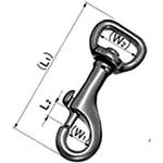 B-1058-9(SUS スプリングフック No.9) ステンレス スプリングフック(L=63) TAKIGEN(タキゲン)