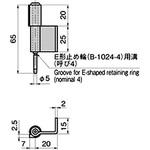 B-1569 ステンレス 片袖裏蝶番(L=65) TAKIGEN(タキゲン)