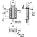 C-40-R ロッド用ラッチ錠 TAKIGEN(タキゲン)