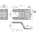 KC-275-C-11 アジャスター押え金具(M20用 W2=30.5) TAKIGEN(タキゲン)