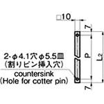 FA-622-1用角棒 連動安全装置用角棒(全長970) TAKIGEN(タキゲン)